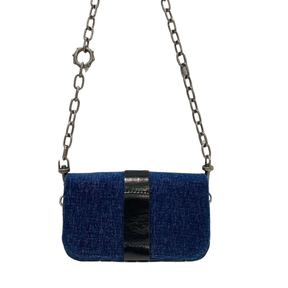 Zadig & Voltaire Kate Denim Wallet On A Chain Crossbody Clutch - Picture 6 of 17